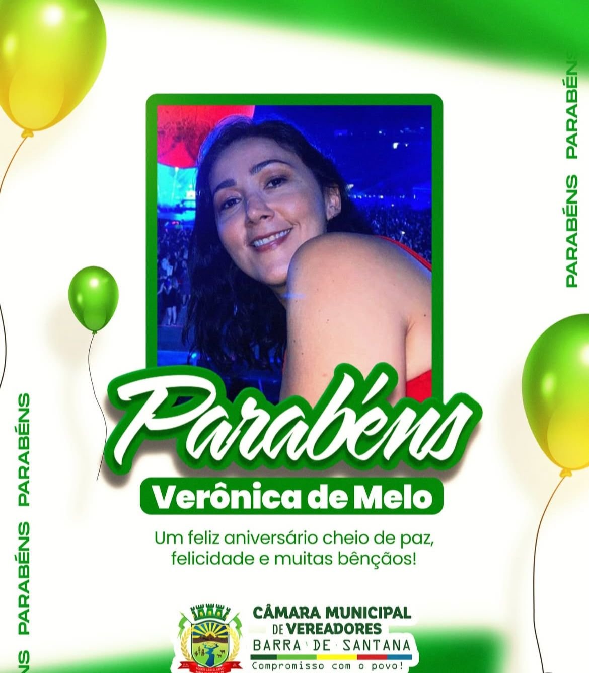 PARABÉNS VERÔNICA DE MELO!