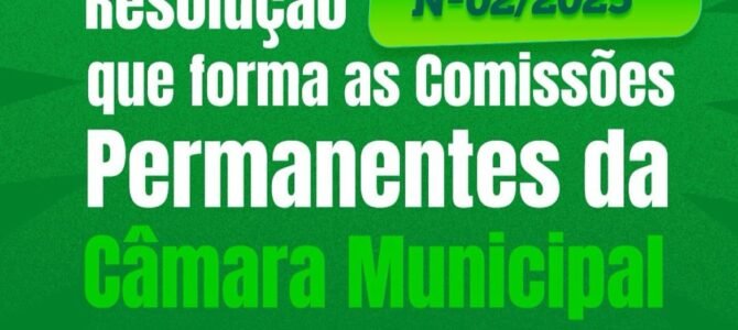 RESOLUÇÃO N° 02/2025 – FORMAÇÃO DAS COMISSÕES PERMANENTES.