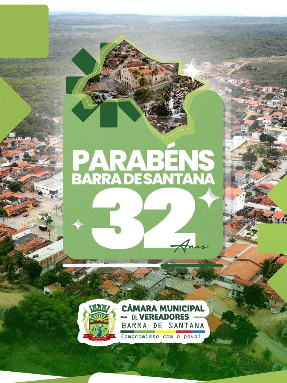 Parabéns, Barra de Santana pelos seus 32 anos!